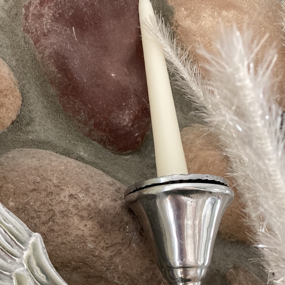 Two Silver angel Candleholders - Picture 4 of 6